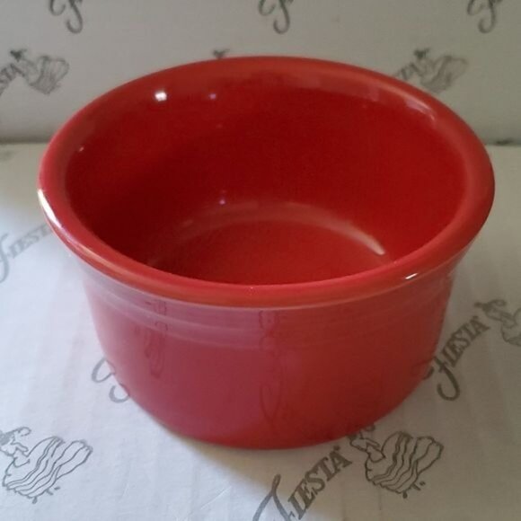 Fiestaware Fiesta CERAMIC Ramekin Small Bowl BAKING Dish Scarlet Red BAKWARE - Picture 13 of 13